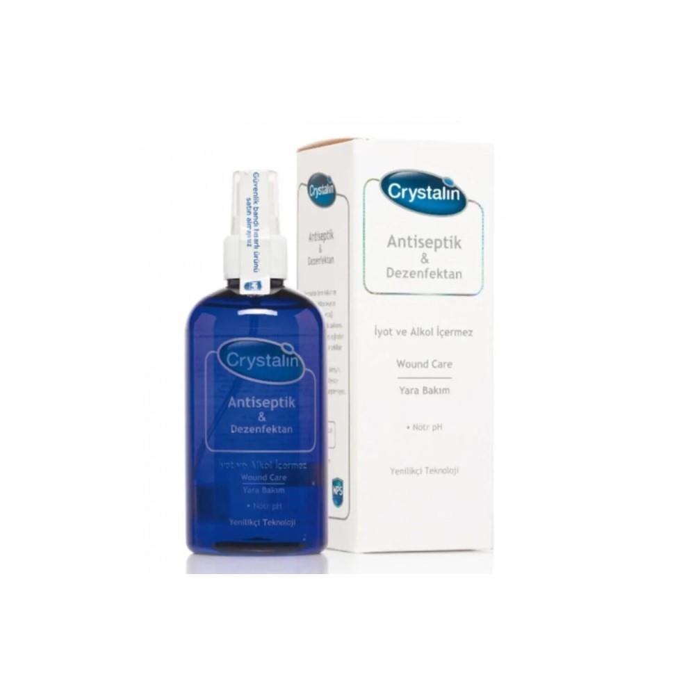 Crystalin Antiseptic & Disinfectant Solution 250ml - Gentle, Neutral pH, Alcohol-Free Wound Care