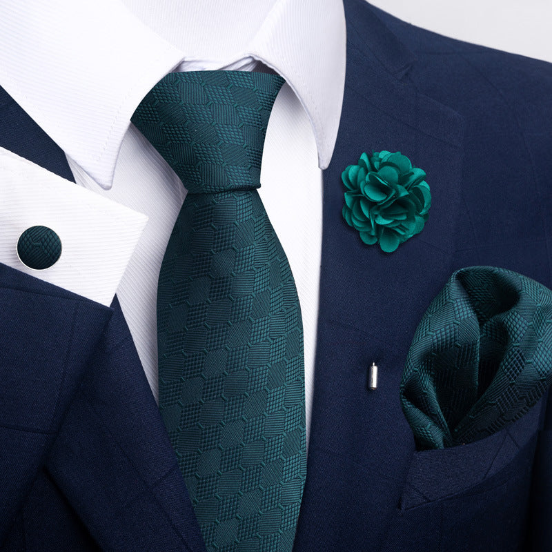 Men's Tie Suit Pocket Square Combo 8