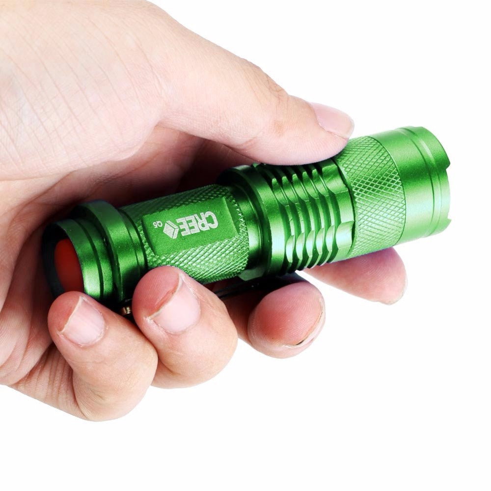 5 Colors Mini LED Flashlight Q5 2000lm Waterproof LED Laterna 1 Modes Zoomable PortableTorch Penlight AA 14500