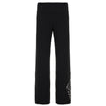 Vintage-style Personalized Printed Black Knit Pants