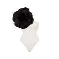 Women's Big Flower High Quality One-piece Swimsuit All-matching Women