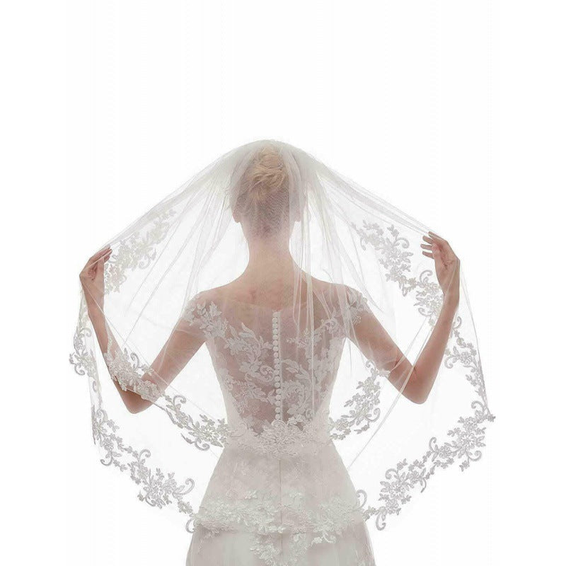 Embroidery Applique Veil Comb
