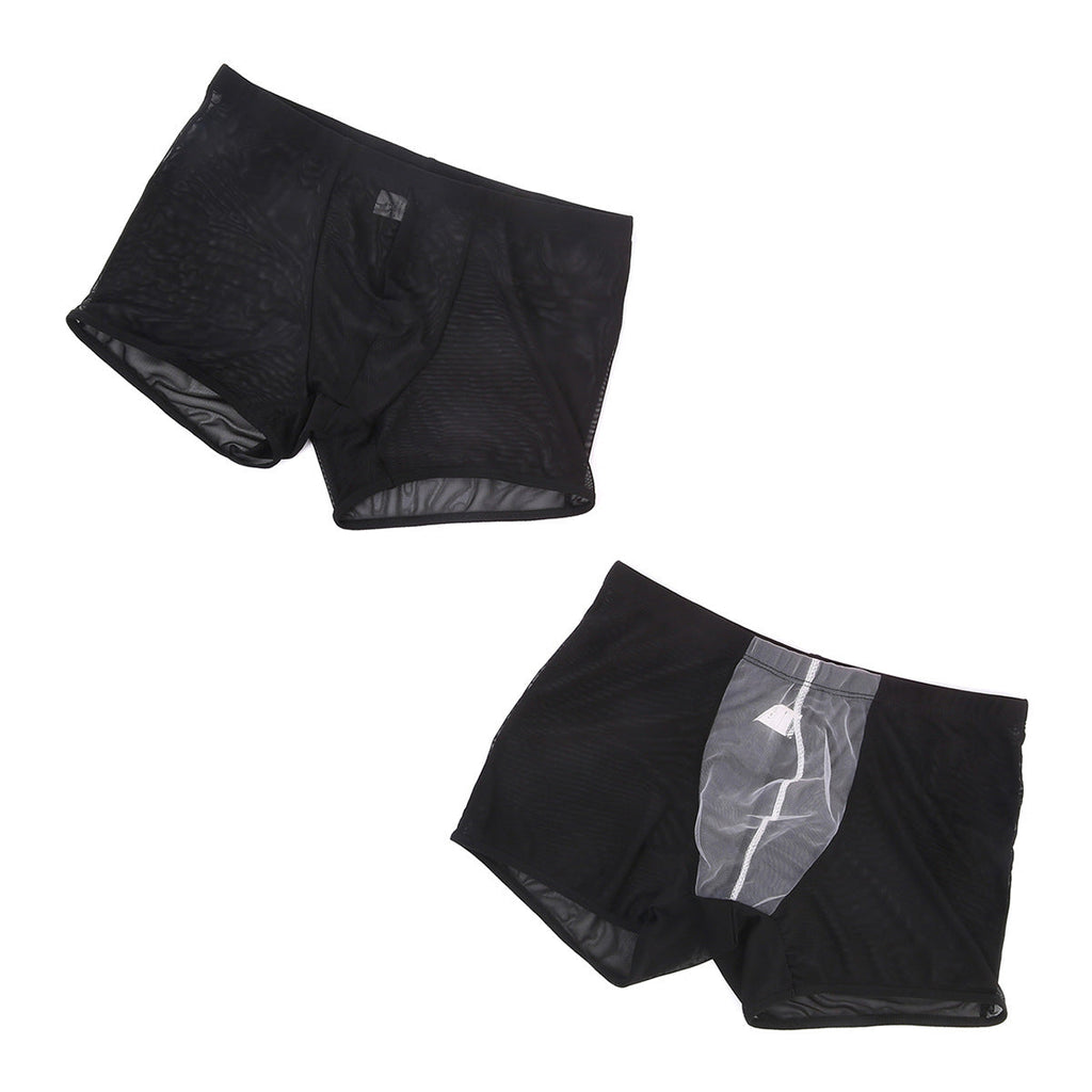Men's Lace Mesh Boxer Briefs Summer Thin