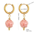 Lustrous Heart-Shaped Stainless Steel Earrings For Women