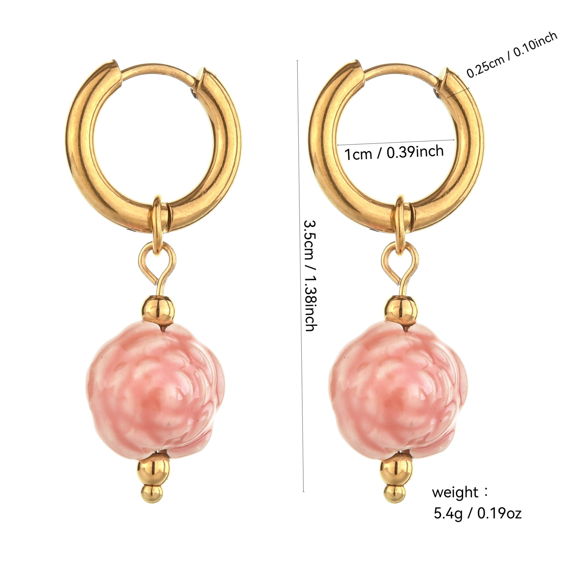 Lustrous Heart-Shaped Stainless Steel Earrings For Women