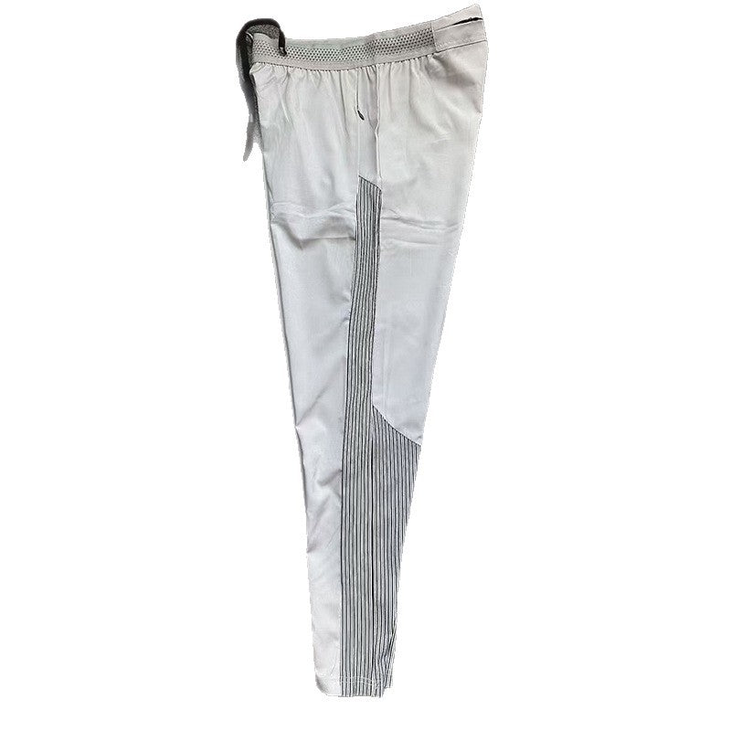 Sports Training Leggings With Long Spliced Panels Quick-drying Fabric Ultra-energetic For Outdoor Activities