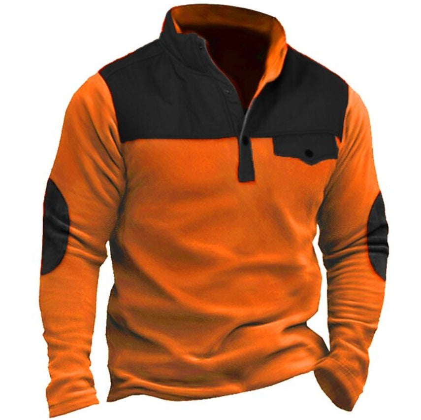 European And American Solid-color Summer Versatile Long-sleeve Casual Men's