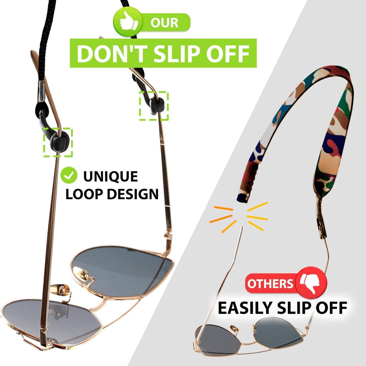 Eyeglasses String Holder Strap Cord Glasses Chain 5 Pcs for Men Women Lanyard