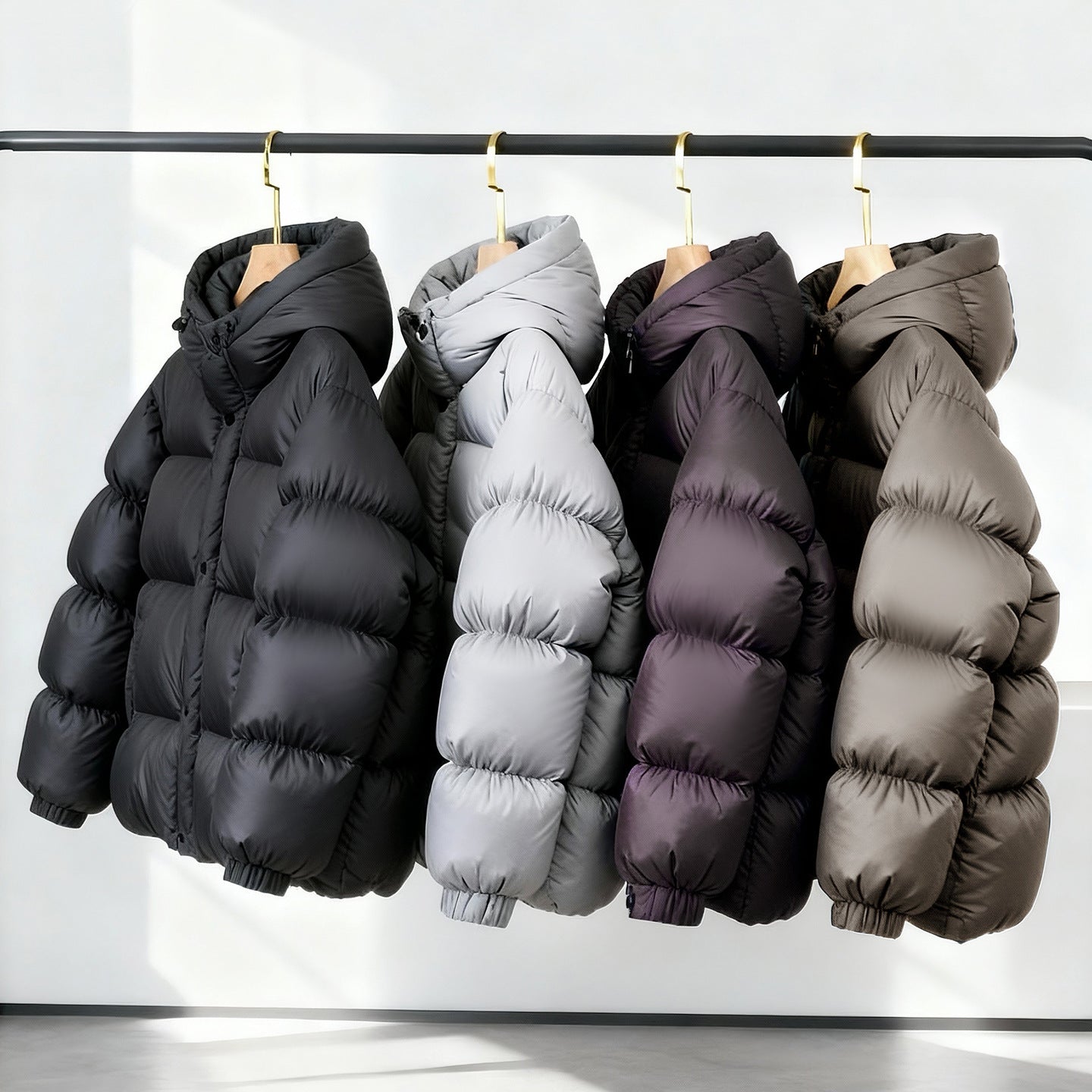Men's Casual Loose-Fitting Hooded Down Jacket