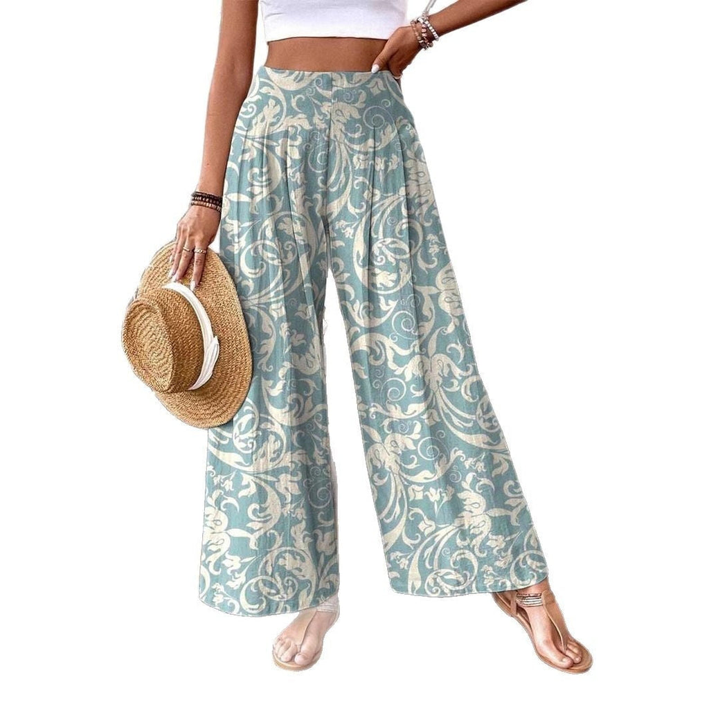 Womens Plus-Size Casual Wide-Leg Athletic Pants