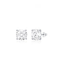 Basic Rose-cut Sparkling Diamond Stud Earrings Unisex Accessory