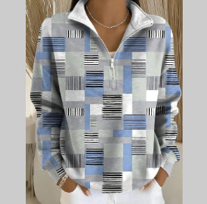 Womens Half Zip Pullover Hoodie Top