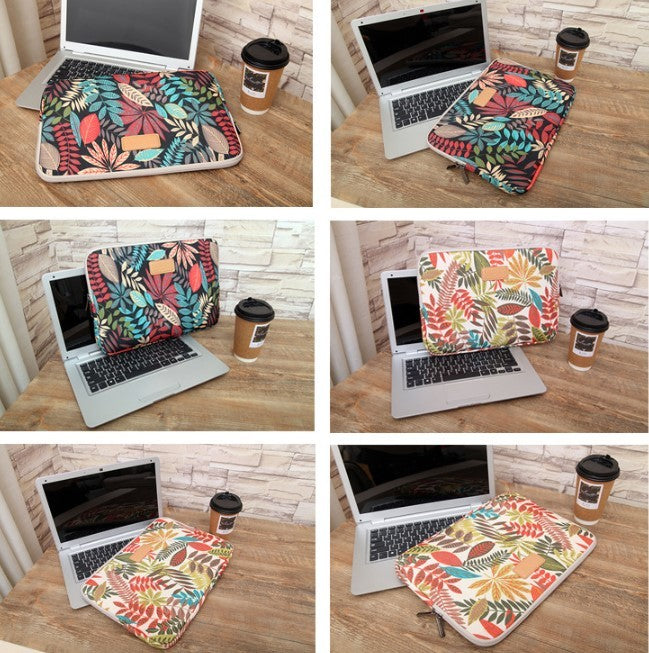 LISEN Colorful Leaf Notebook Sleeve Bag 15.6 Inch Computer Bag