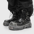 Retro Dark Punk-style Metal Shoes
