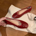 French-style Versatile Round-toe Low-cut Elegant Bow Flat Shoes