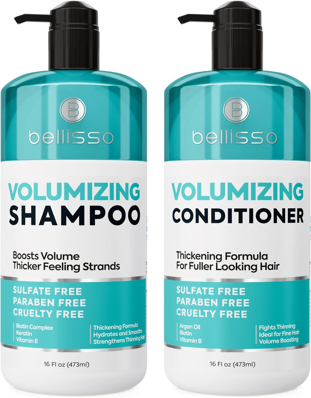 Volumizing Shampoo and Conditioner Set 16 Fl Oz Set of 2 Sulfate Free Thickening Formula for Fine and Thin Hair Volume Boost Professional Salon Hair Care for Men and Women