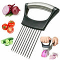 Food Slice Assistant Stainless Steel Onion and Tomato Slicer