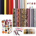 DIY earrings set pu leather double-sided set