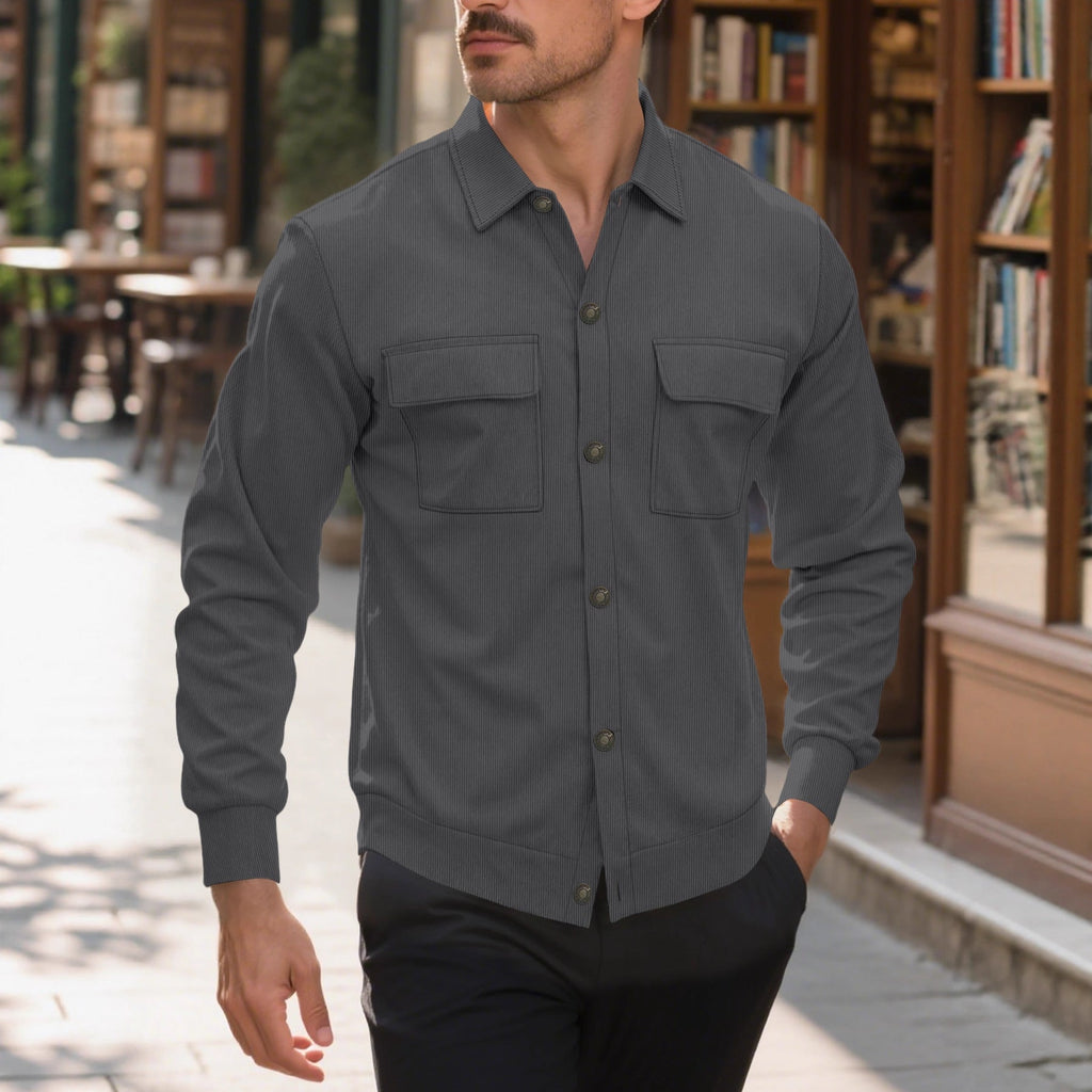 Men's Corduroy Shirt Pocket Coat