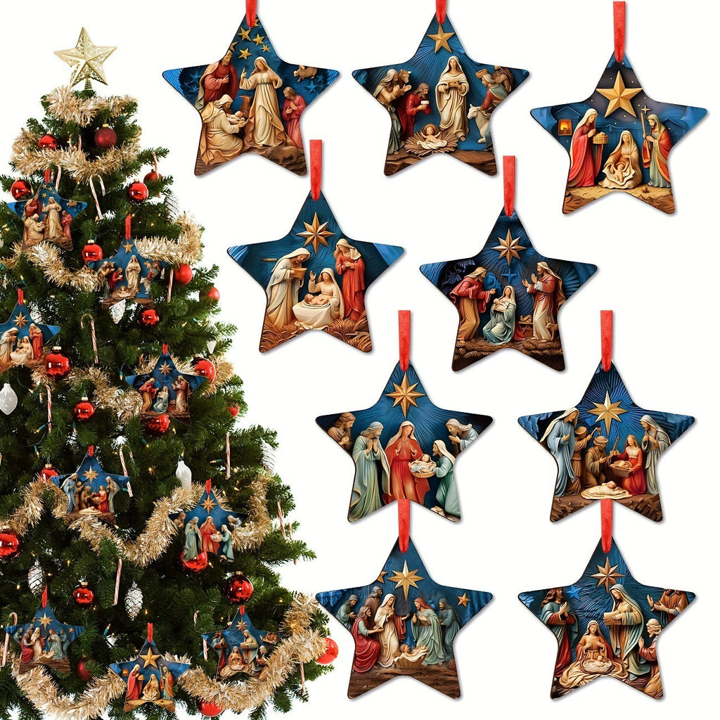 Wooden Christmas Gift Pendant, Tree Decoration