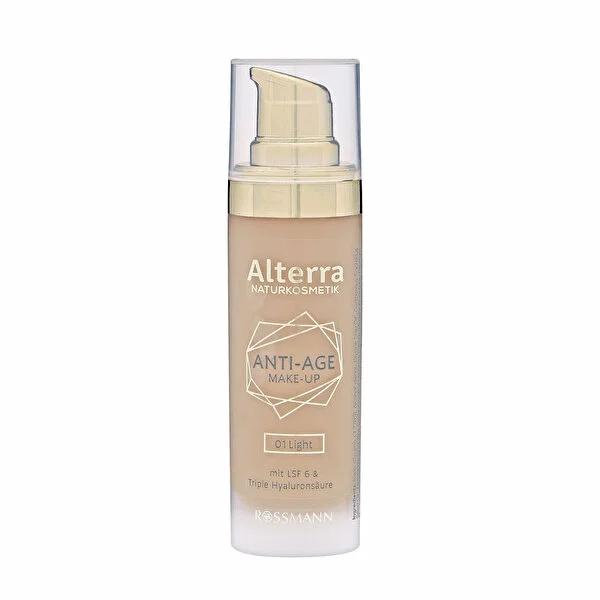 Alterra Anti-Aging Foundation: Hyaluronic Acid, Light Coverage, SPF 6 - Conceals Imperfections, Hydrates & Protects Skin