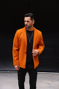 Wool British Polo Collar Solid Color Casual Trench Coat