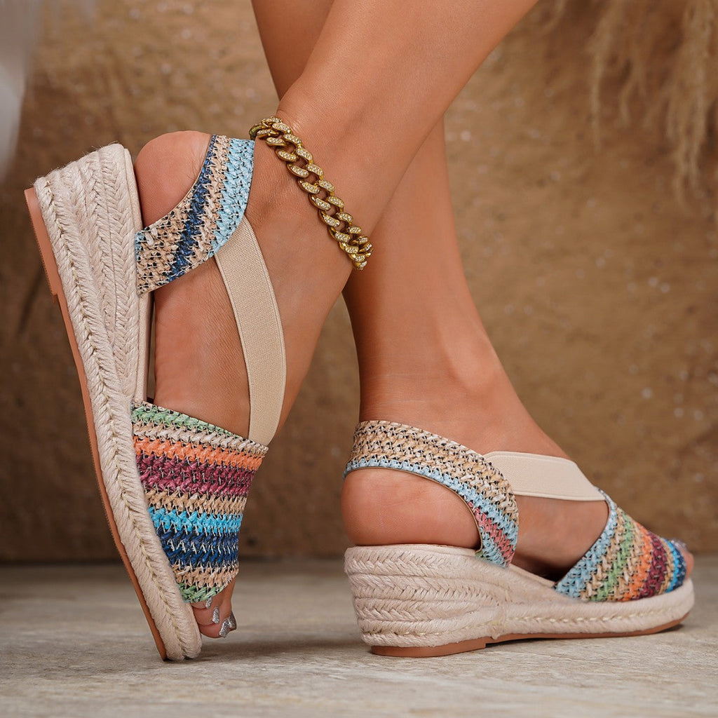 European And American Ethnic-style Wedge Sandals