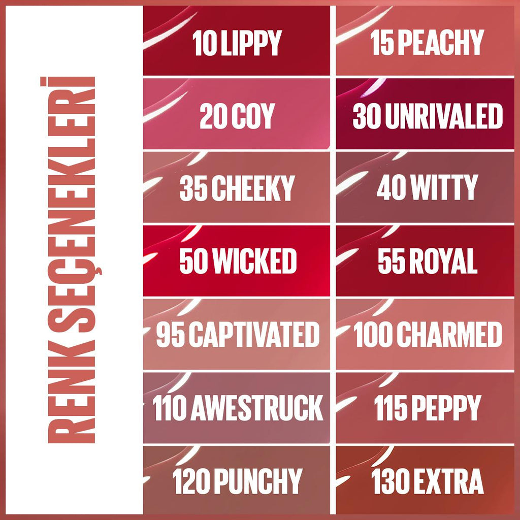 Maybelline New York Super Stay Vinyl Ink Liquid Lipstick - Long-Lasting, High Shine Lip Color, 16 Hours Wear