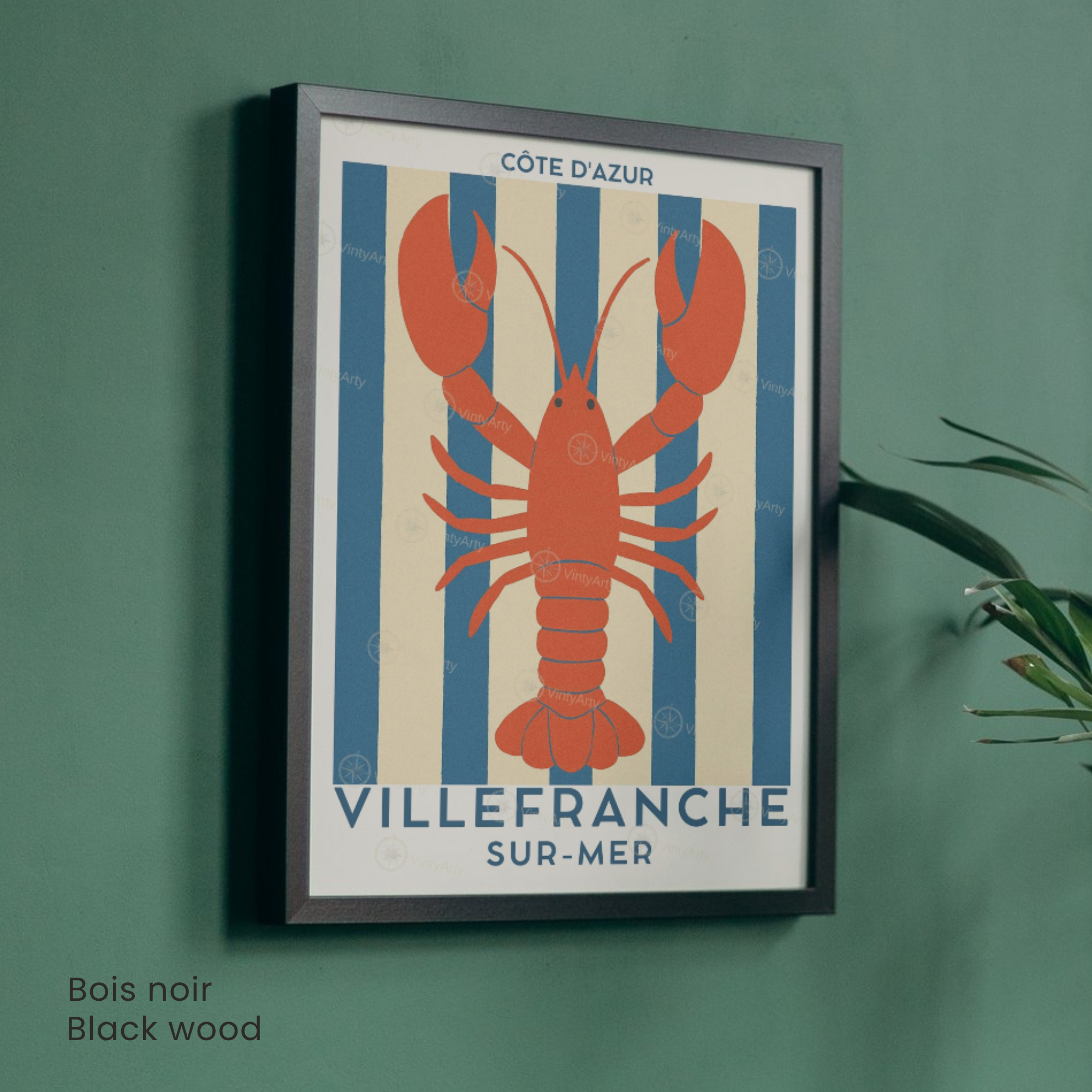 Affiche Villefranche-sur-Mer | Art mural France | Affiche Côte d'Azur