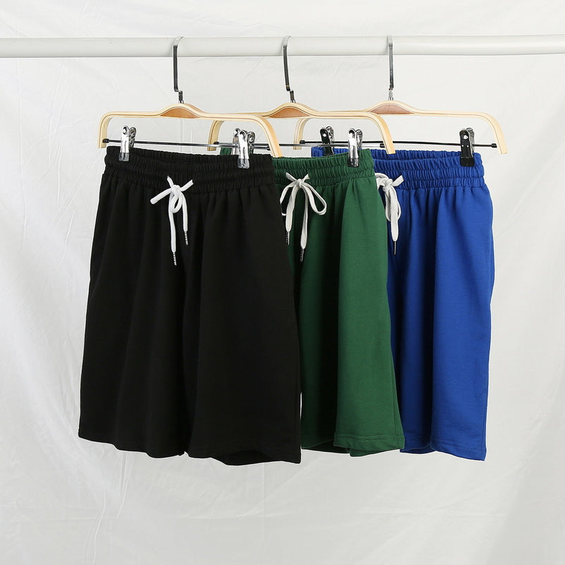 Mens Solid-Color Sports And Leisure Shorts