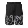 Mesh-Panel Breathable Casual Drawstring Shorts
