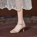 Women's Comfortable Small Size Sandals With Simple High Heel Strap
