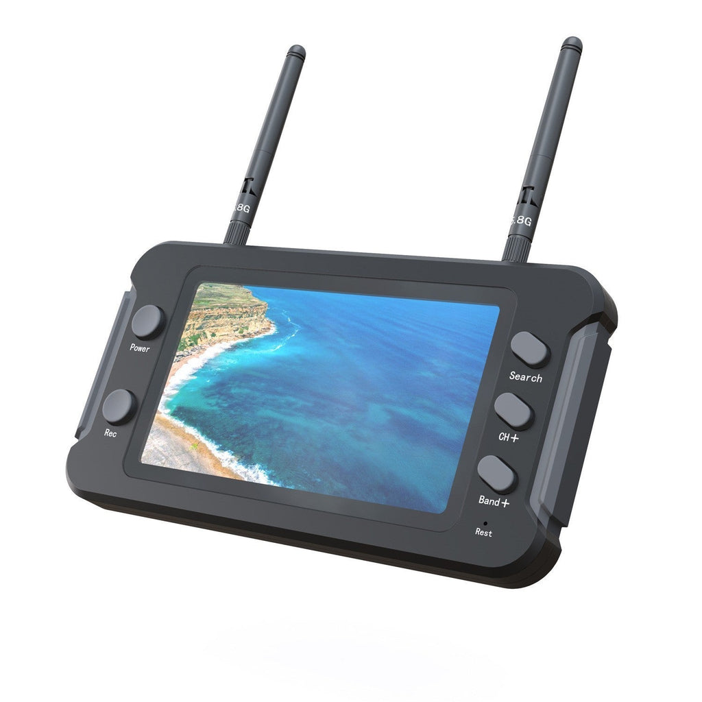 43-inch 5.8g Crossing Machine FPV Display Screen 800480 HD 1200mAh Voltage 5-23V With DVR