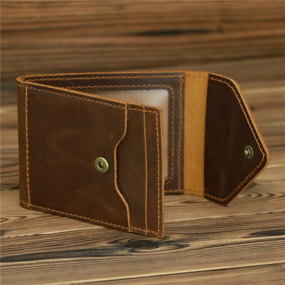 Retro Mens Compact Personalized Drivers License Holder Minimalist Design