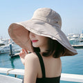 Women's Wide Brim UV Protection Sun Hat with Neck Protection