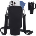 Slok Water Bottle Carrier, Fits 40oz Tumbler with Handle, Adjustable Strap - Blue Purple