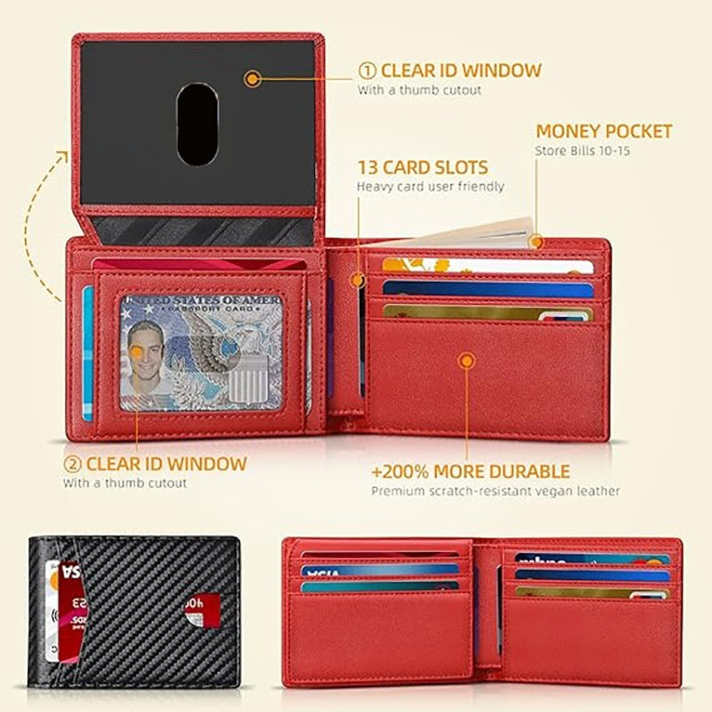 Carbon-fiber Flip-top Money Clip Double-folded Short Style