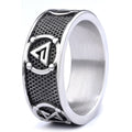 Retro-textured Personalized Stainless Steel Ring