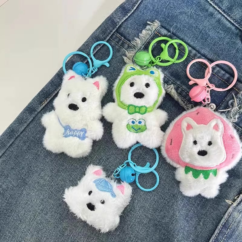 Cute West Highland Terrier Plush Pendant Keychain