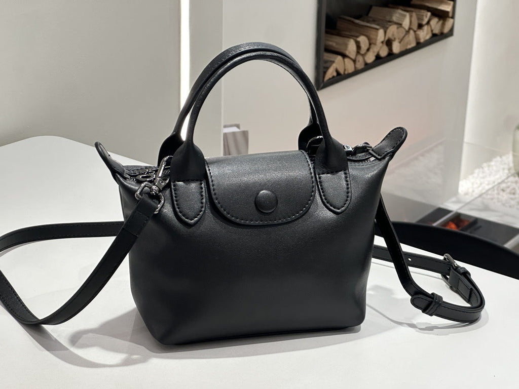 2026 New Genuine Leather Dumpling Bag For Women, Niche Design, Soft Leather Shoulder And Crossbody Mini Handbag