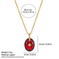 Vintage-style Natural Stone Twelve Zodiac Birthstone Star Pendant Titanium Steel Necklace