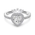 S925 Sterling Silver Crown And Heart Ring For Women