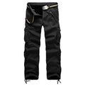 Mens Fleece-Lined Thickened Plus-Size Warm Loose-Fit Work Trousers