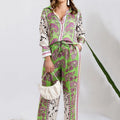 Women's Casual Long-Sleeve Loose Trousers Set