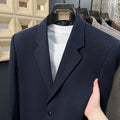 Lightly Mature-style Casual Mens Heavy Wool Suit For Spring And Autumn