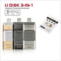 3-in-1 OTG USB Flash Drive for Computer and Mobile Phone