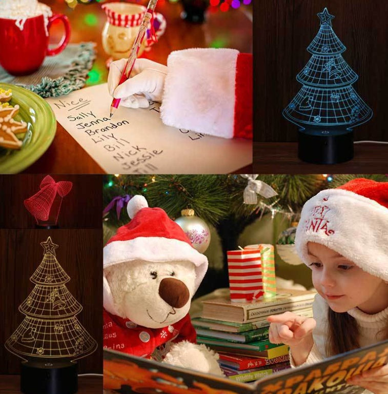 3D LED Touch Night Lights Christmas Decorations