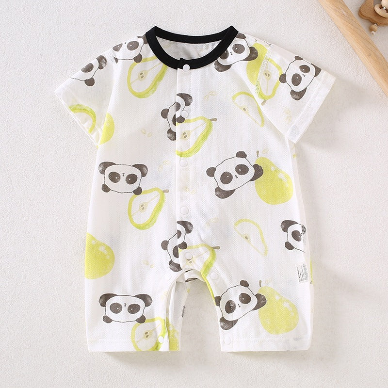 Baby short sleeved jumpsuit summer thin baby clothes