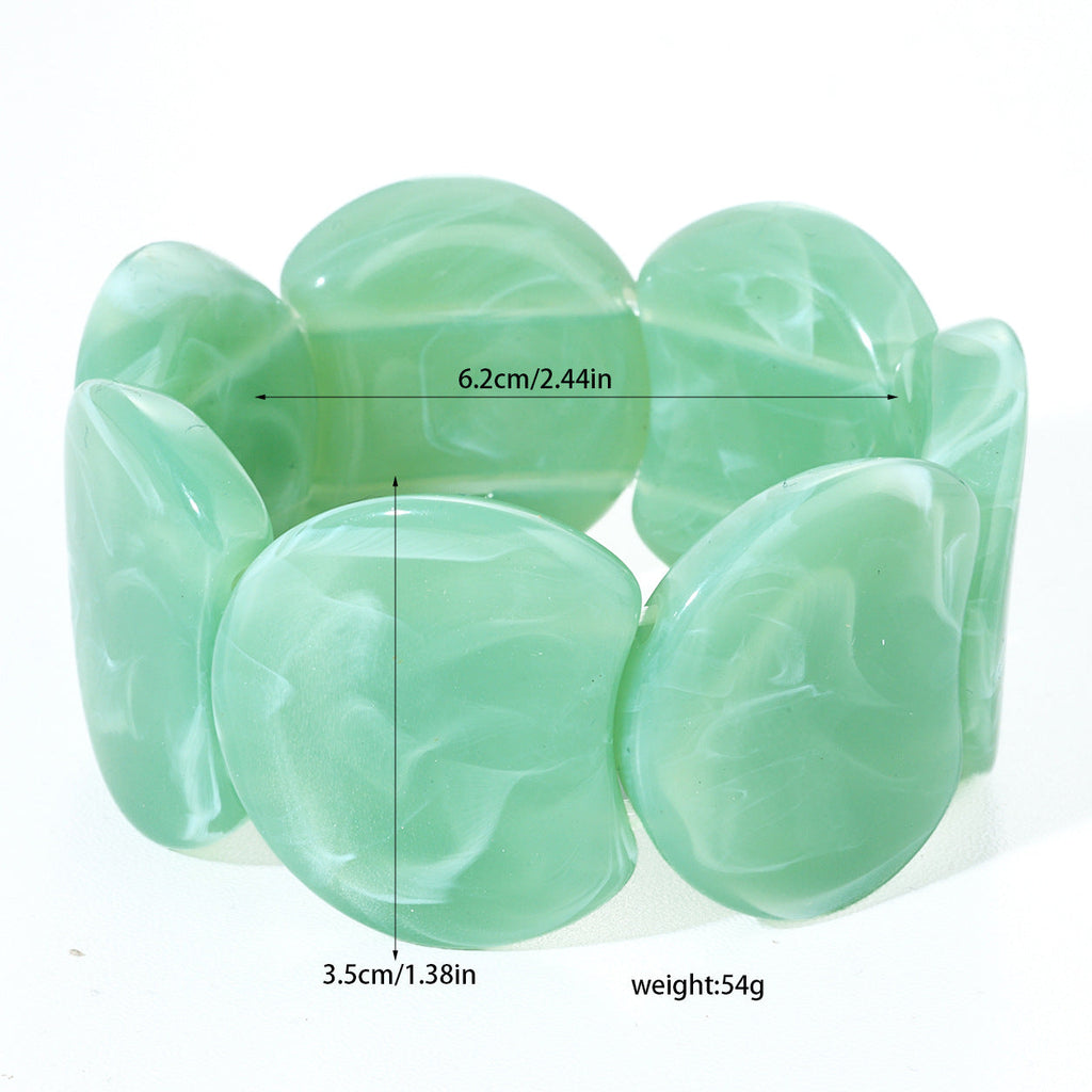 Irregular-shaped Resin Bracelet For Women