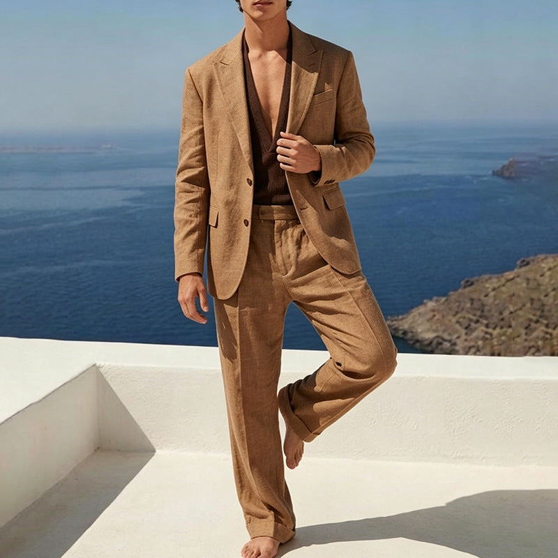 New Autumnwinter Retro-style Jacket And Trousers Set